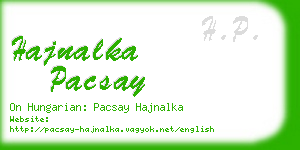 hajnalka pacsay business card
